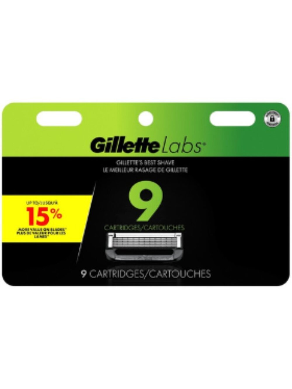 GilletteLabs Razor Blade Refills 9 Cartridges Fits All Gillette Labs Handles